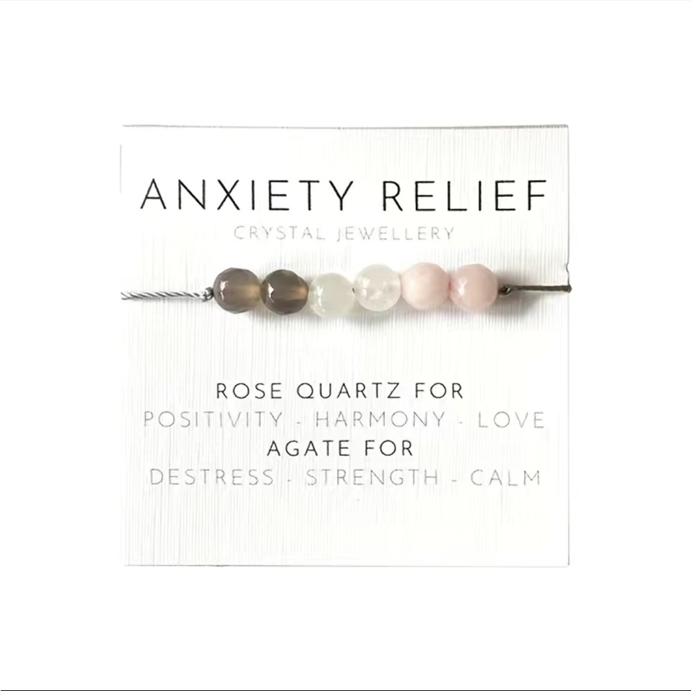 SOLD❌ Anxiety Stress Relief Gem Stone Crystal Adjustable Bracelet - Picture 3 of 10